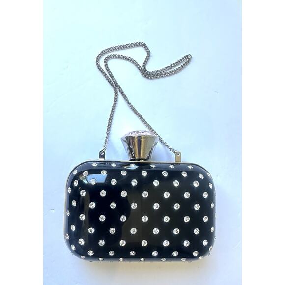 Jimmy Choo Plastic Rhinestone Pink Crystal Black clutch Bag - Picture 11 of 16